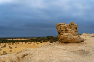 Fototapeta na wymiar The Pinnacles Desert in Nambung National Park, Western Australia.