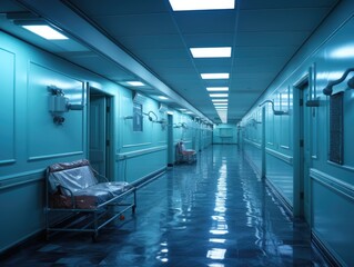 Bright Hospital Corridor