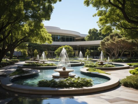 Office Park with Fountain