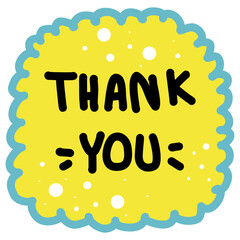 Thank You handwritten with text box.