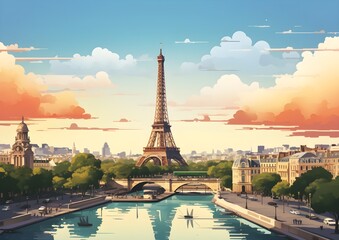 Fototapeta premium Enchanting Paris: Captivating Moments in the City of Lights