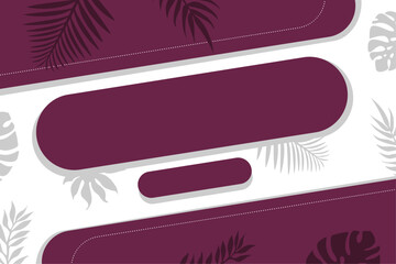 Vector template background for promotional advertisement with tropical behind it