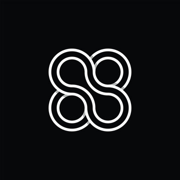 Infinite Infinity Number 88 Logo Vector Logo Line Outline