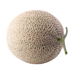 cantaloupe melon isolated on a transparent background.