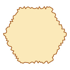 Torn paper or piece of paper vector shape beige color