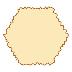 Fototapeta premium Torn paper or piece of paper vector shape beige color