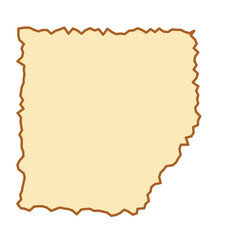 Obraz premium Torn paper or piece of paper vector shape beige color