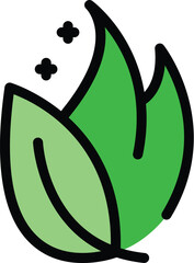 Fire metabolism icon outline vector. Human nutrition. Body energy color flat