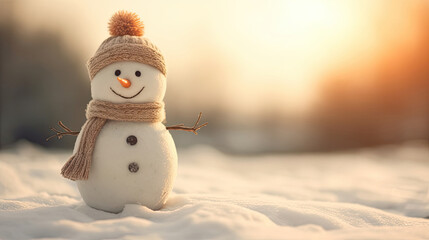 Obraz premium Snowman merry christmas, Background, Illustrations, HD