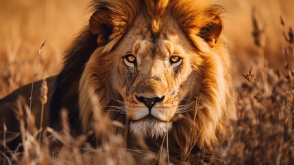 Fototapeta premium Lion in the forest.