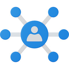 Networking 3D Icon