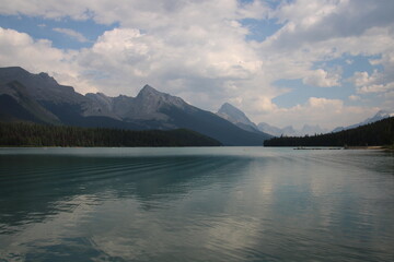 lake and mountains, Jasper National Park, Alberta