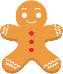 Ginger man flat icon Christmas cookies Season sweets 