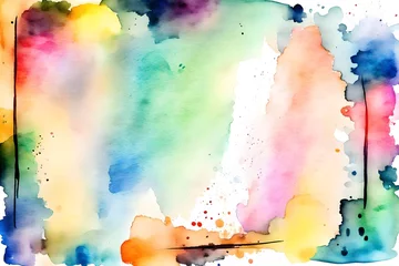 Foto op Canvas abstract watercolor background with watercolor splashes © CREAM 2.0