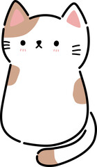 cat cartoon doodle flat design sticker decorating element