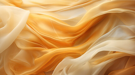 Fototapeta premium abstract orange silk background with some smooth lines in it created by generative AI technology.