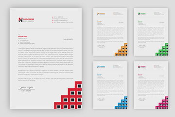 Multipurpose corporate businesses Letterhead template with a4 size	