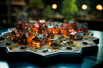 miniature city with miniature houses