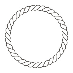 Rope circle frame illustration