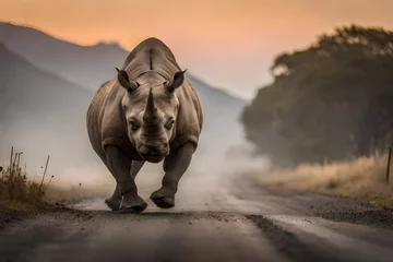 Fotobehang rhino © Shahryar