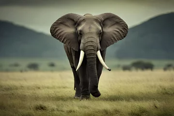 Foto op Aluminium elephant in the savannah © Shahryar