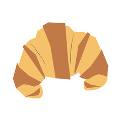 Crescent croissant flat illustration