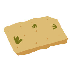 Focaccia flat illustration