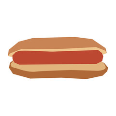 Hot dog flat illustration
