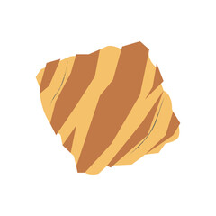 Diamond croissant flat illustration