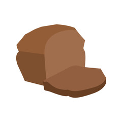 Rye bread flat illustration