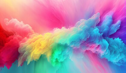Fototapeta na wymiar Colorful cloud pigment ink paint, abstract background, art texture motion design