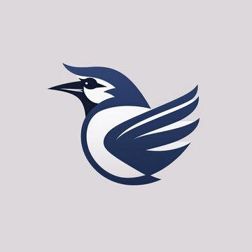 recommend clip art: logo of a blue jay bird on white background (Generative AI)