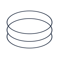 Oval outline pattern illustration