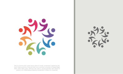 Global Community Logo Icon Elements Template. Community human Logo template vector. Community health care. Abstract Community logo	