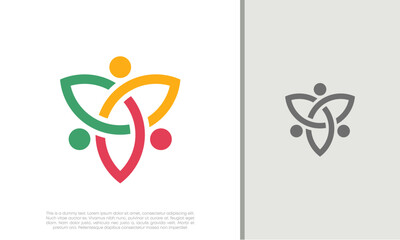 Global Community Logo Icon Elements Template. Community human Logo template vector. Community health care. Abstract Community logo	
