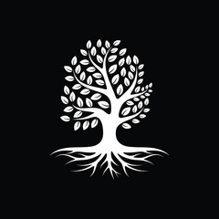 Obraz premium simple tree-style outline vector icon, symbol, logo, etc.
