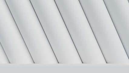 3d product display podium scene with the geometric platform. 3d cylinder stand podium. Commercial background. Geometric forms in modern minimal design. 3d rendering.