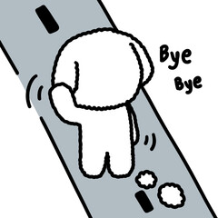 Dog goodbye