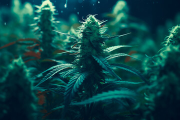 Cannabis bush, growing marijuana in special conditions