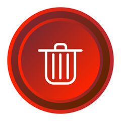 Delete button symbol. Web button. vector