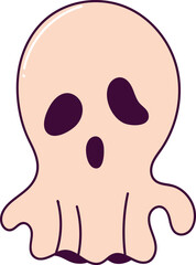 Spooky ghost spirit halloween illustration