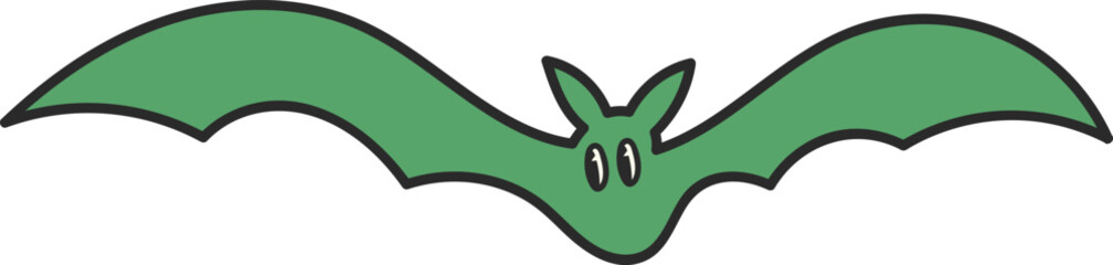 Spooky bat halloween illustration