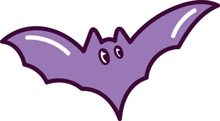 Spooky bat halloween illustration