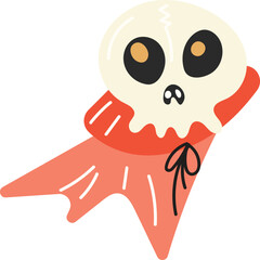 Spooky skull halloween illustration