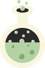 Spooky pill bottle halloween illustration