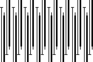 Vertical of stripe pattern vector. Design trellis lines black on white background. Design print for...
