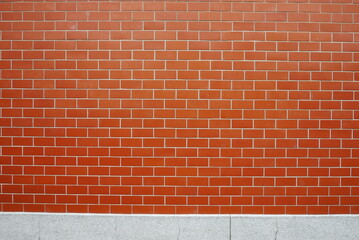 Red brick wall.