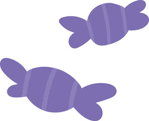 Cute candy halloween illustration