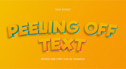 peeling off text effect editable eps cc