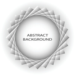 The square paper cut style abstract background ,simple design style concept.
Modern design radial shape gray and white in the middle.